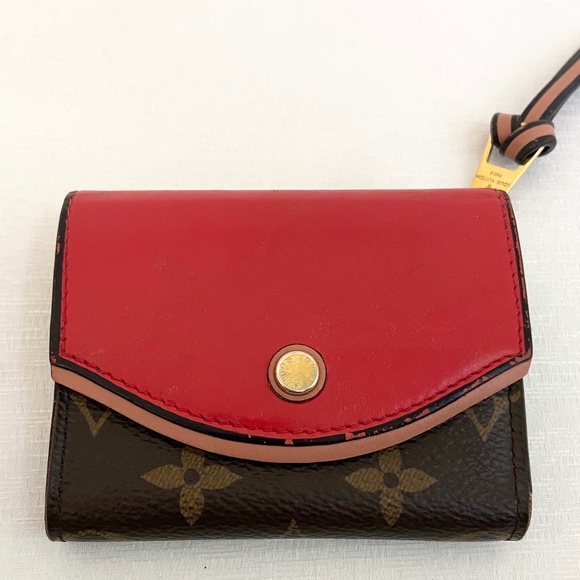 Louis Vuitton Monogram Red Portefeuille Tuileries Compact Trifold Wallet w/ COA - Picture 1 of 16